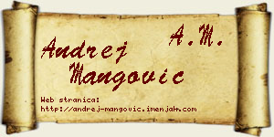 Andrej Mangović vizit kartica